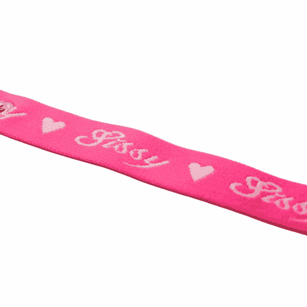 detail print chastity strap front view in sissy pink